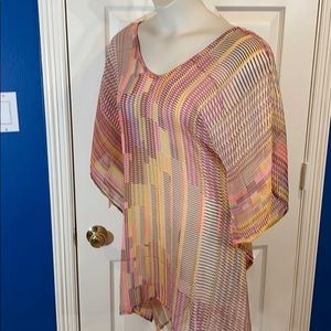 EUC Echo Multi Color Sheer Tunic free flowing